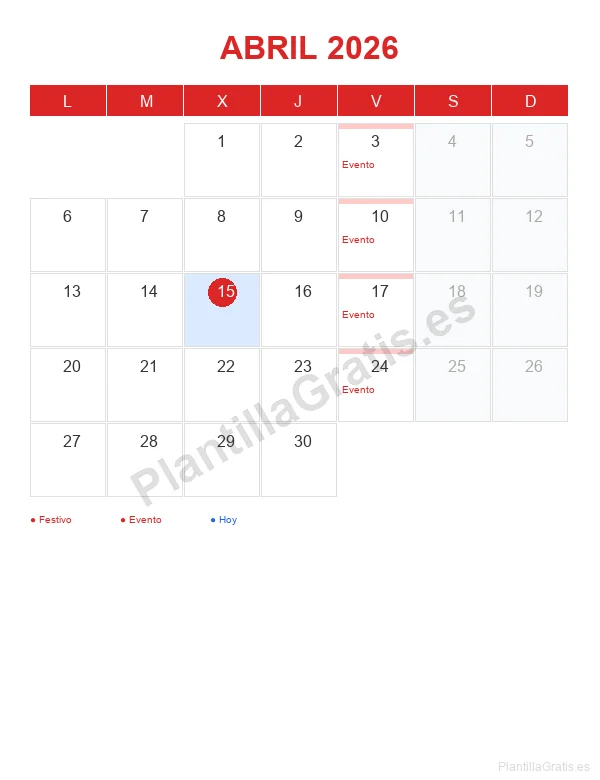 Vista previa Calendario Academico