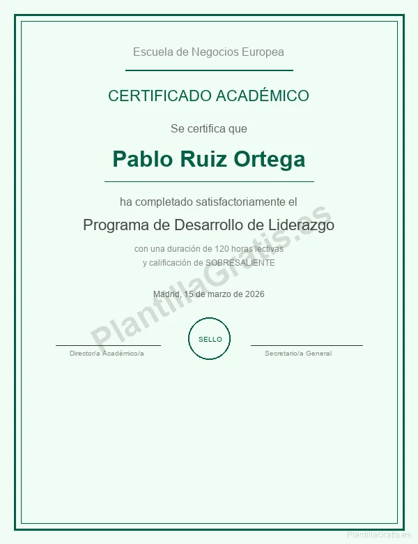 Vista previa - Plantilla Caligrafia